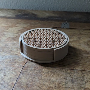 3D Print Drink Coasters: Unique Minimalist Design, Set of 4