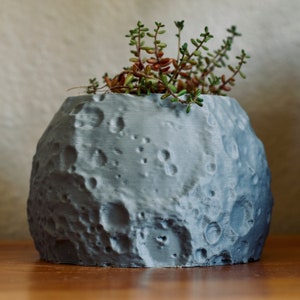 Moon Planter 3 | Meer der Fruchtbarkeit | 3D Gedruckt | Matte Farben