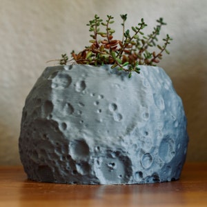 Moon Planter 3| Sea of Fertility | 3D Printed | Matte Colors