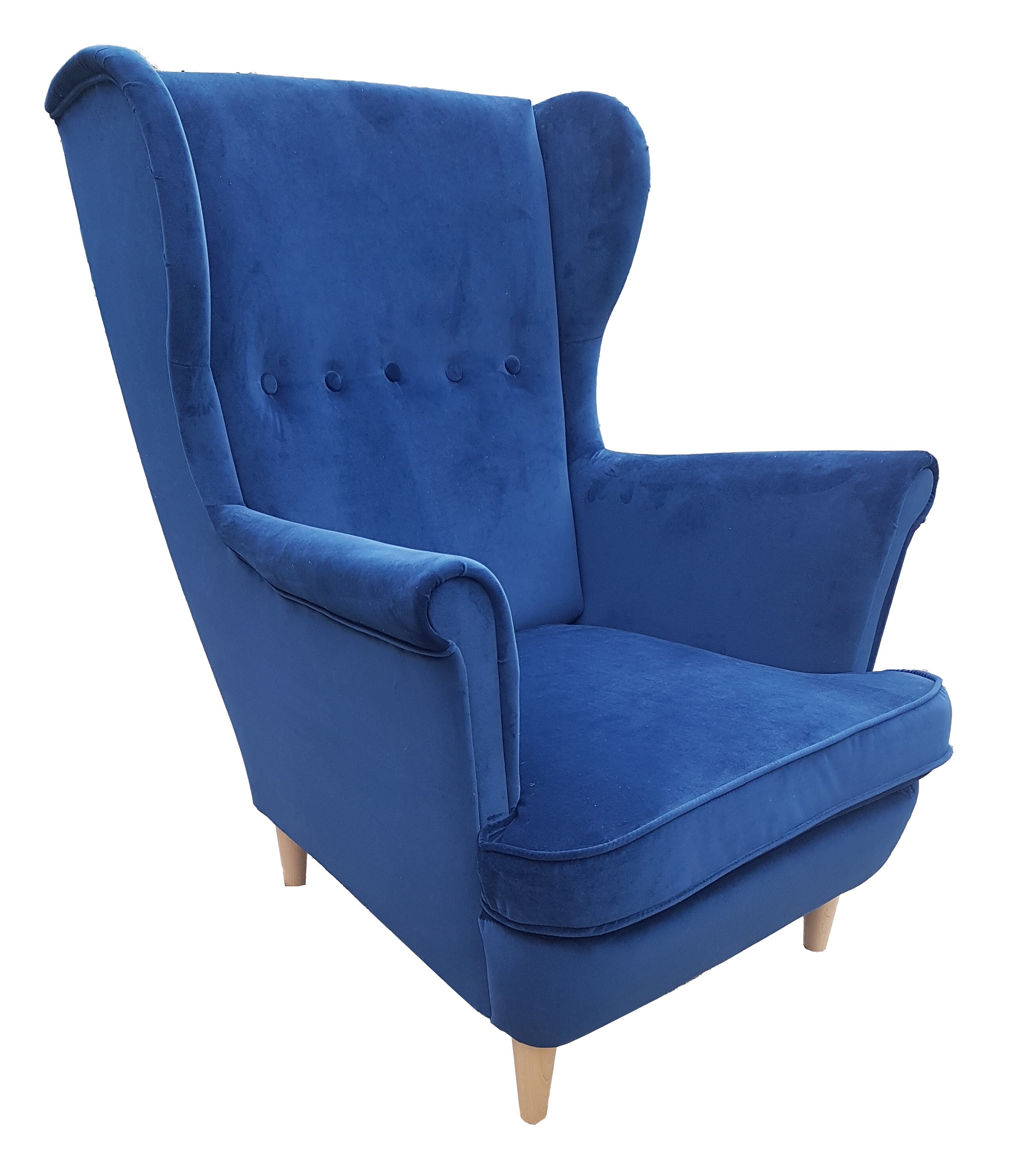 Navy Blue Wing Chair Armchair for Nursing Woman Etsy UK