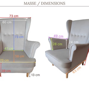 Stillsessel mit Hocker, Schaukelstuhl, Ohrensessel, Relaxsessel, Sitzhocker Inari 22 Flori Bild 8