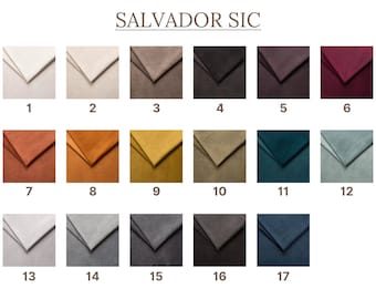 Upholstery fabric samples Salvador SIC, Salvador AGM, Venus Velvet, Inari, Loca, Kronos, Magic Velvet | Florence collection