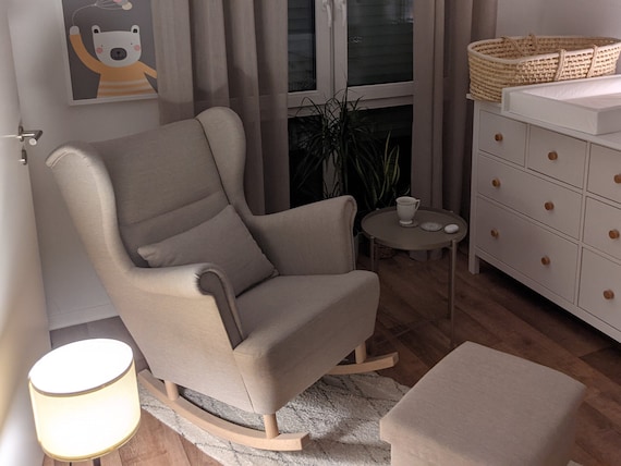 Stillsessel mit Hocker, Schaukelstuhl, Ohrensessel, Relaxsessel, Sitzhocker | Inari 22 | Flori