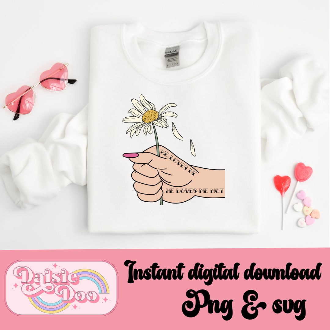 He Loves Me He Loves Me Not Svg and Png - Mug Svg - Cutting Machine Svg ...
