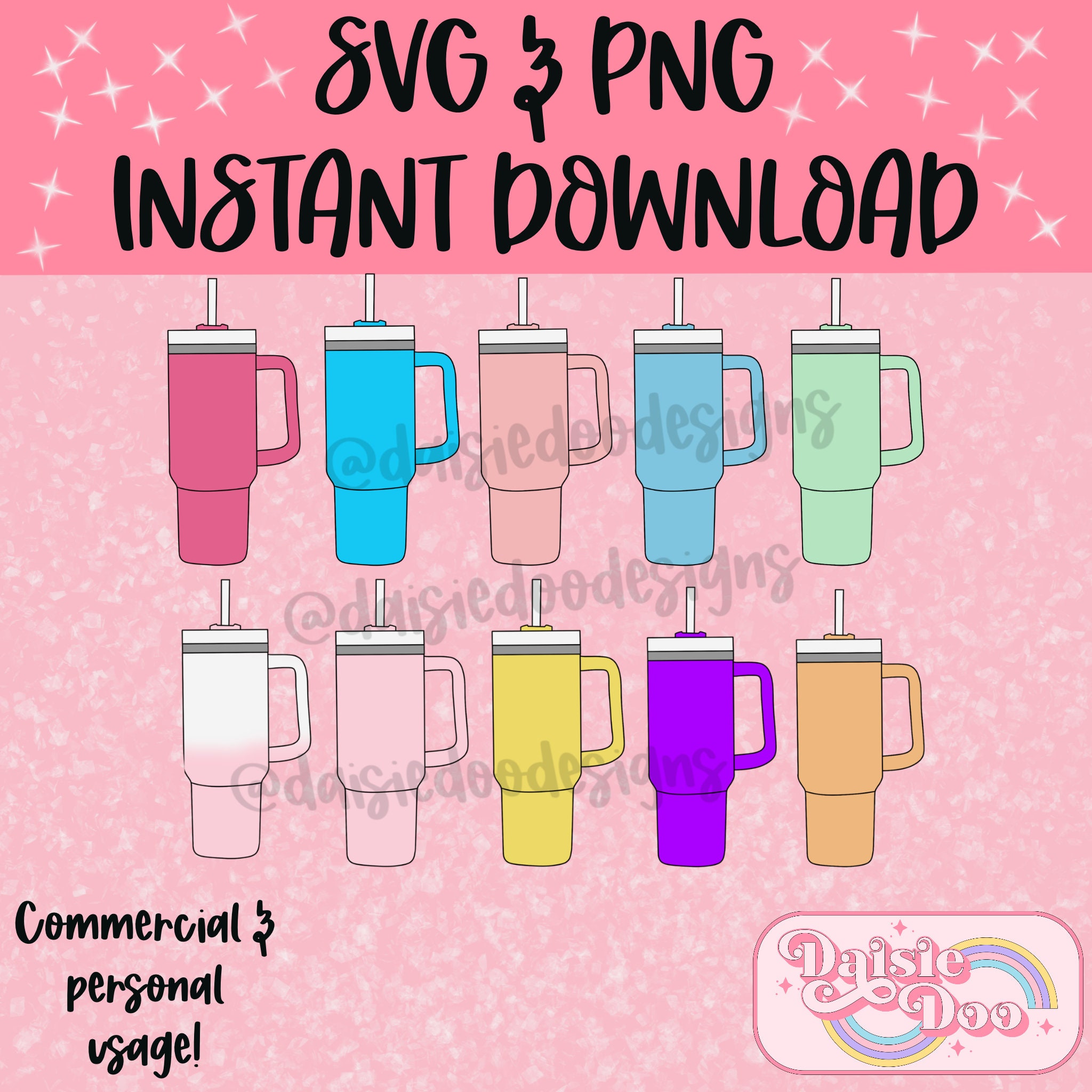 40oz Stanley Tumbler Png and Svg - Mug Png - Sublimation Png - Svg ...