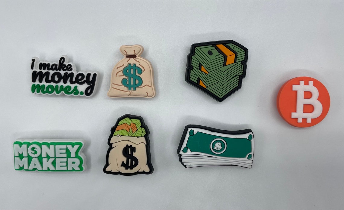 Bitcoin Money Jibbitz Charm Money Bag Money Stack Shoe Etsy