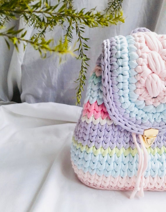 Bolso Crochet Unicornio Mochila Crochet, Mochila Unicornio, Bolso