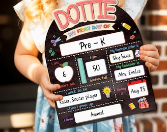 Custom First Day And Last Day Of School Sign, Wooden School Board, Back To School Gifts