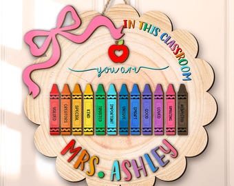 Letrero personalizado para la puerta del profesor, regalos de agradecimiento para profesores, regalo de regreso a clases