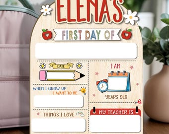 Custom First And Last Of School Sign, Kindergarten 1st Day of School Sign, Back To School Gifts