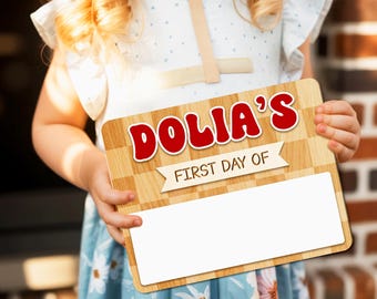 Custom First Day And Last Day Of School Sign, Kindergarten Wooden School Sign, Back To School Gifts