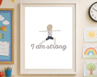 Kids Yoga Poster Set | Calm Down Corner Printables | Classroom Decor | Mindfulness & Affirmations for Kids | 8 Printable Posters