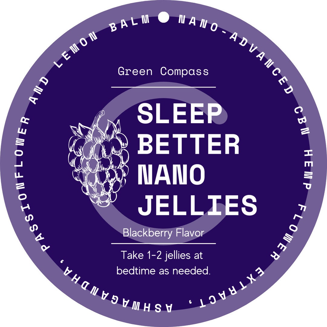 Sleep Better Nano Jellies Sample Label PNG Etsy
