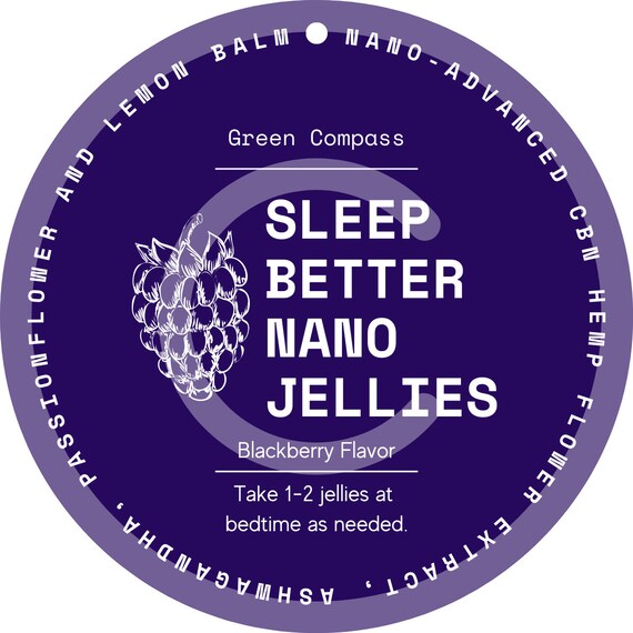 Sleep Better Nano Jellies Sample Label PNG Etsy
