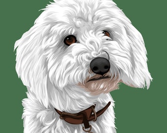 Custom Pet Portrait – Personalized Digital Dog or Cat Illustration, Hand-Drawn Style Artwork from Photo, Unique Gift for Pet Lovers