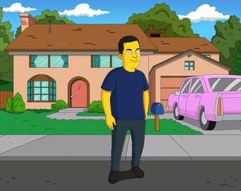 Custom Cartoon Portrait – Personalized Father’s Day Gift, Funny Caricature Art for Dad, Unique Birthday or Anniversary Couple Gift