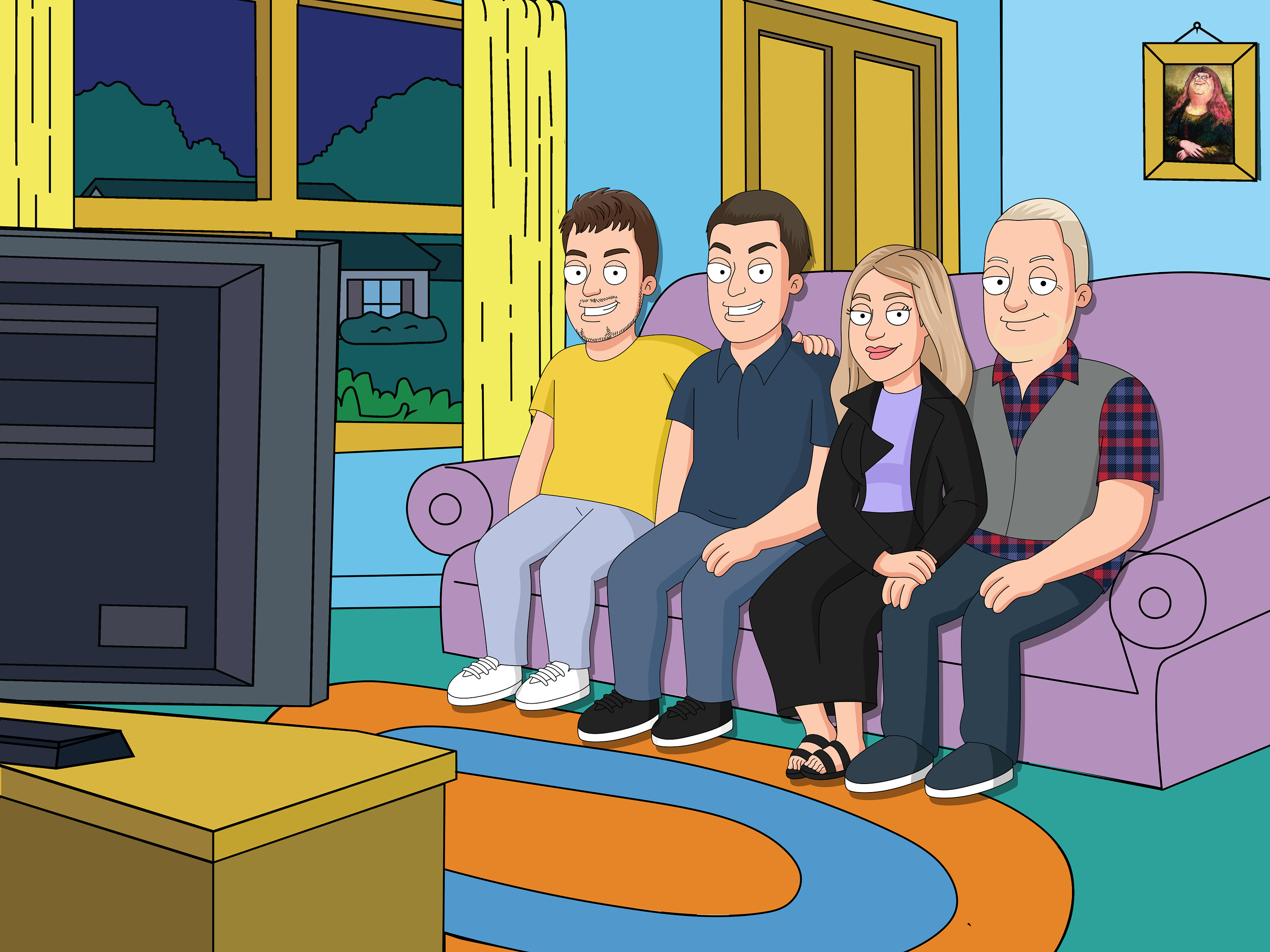 Family Guy Custom Portrait, Family Guy Portrait, Family Guy, Custom