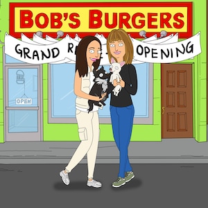 Bob Burger Portrait, Cartoon Portrait, Familienportrait, Paar Illustration, Jubiläumsgeschenk, Geburtstagsgeschenk, Lustiges Portrait