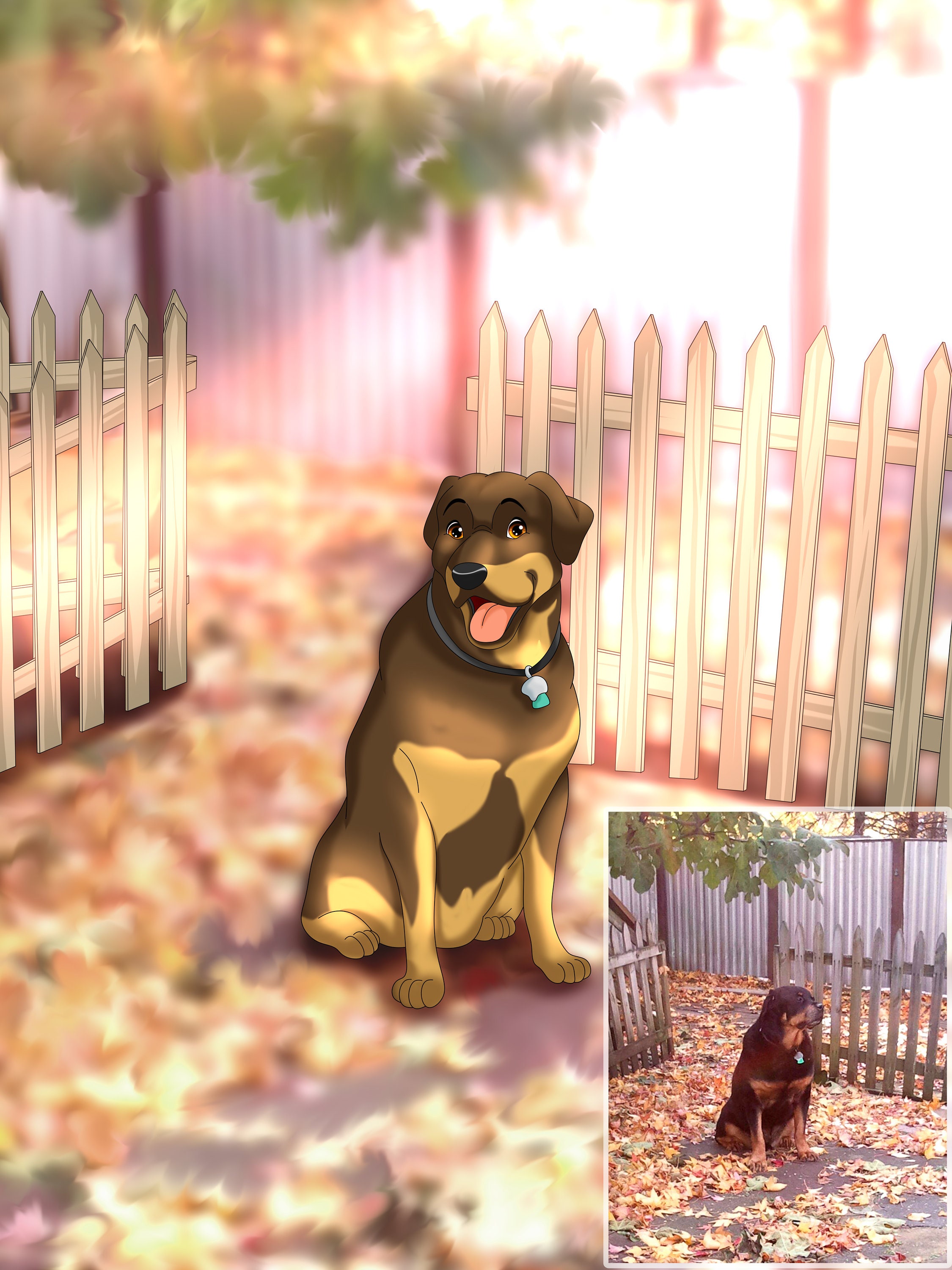 Disney Portrait Custom Disney Drawing Disney Pet Portrait Disney Dog