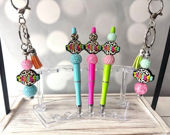 TEACH | Teacher Appreciation Gift | Teacher Gift | Best Teacher | Teacher Pen | Beaded Pen | Teacher Era | Teacher Keychain