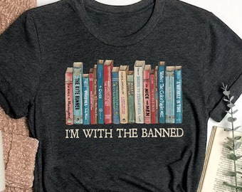 Shirt I'm With The Banned Books - bibliothecaris lezing minnaar cadeau