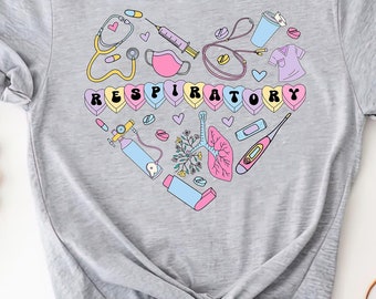 Respiratory Therapy Heart Shirt: RT Valentine's Day Cotton Tee