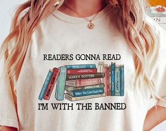 T-shirt « Livres interdits » : Les lecteurs vont lire, T-shirt pour amoureux des livres