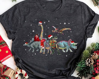 Dinosaur Christmas T-Shirt: Dino Lover Xmas Shirt