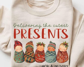 Christmas Baby Presents Delivery Nurse Shirt