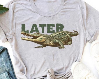 Camiseta Gator Later: Camiseta retro de algodón con diseño de caimán
