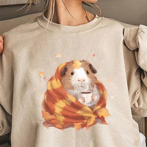 Guinea Pig In A Blanket Shirt, Autumn Guinea Pig Shirt, Fall Guinea Pig Shirt, Cute Guinea Pig Shirt, Guinea Pig Lover Shirt