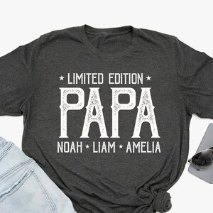 Personalized Papa Limited Shirt, Papa&#39;s Birthday, Father&#39;s Day Gift for Papa from Grandkids