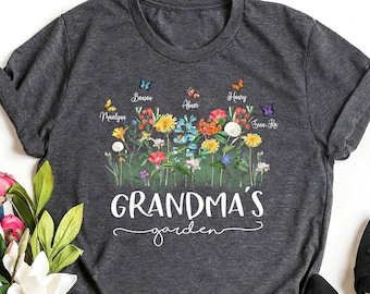Personlig födelseblomma mormors tröja, mors dag-present