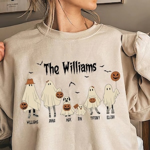 Halloween Family Personalized Shirt, Halloween Ghost Family Shirt, Family Matching Halloween Shirt