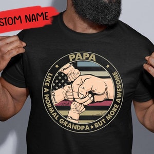 Camisa personalizada do avô, camisa do papa, camisa engraçada do papa, presente para o avô e o papa, dia dos pais, presente do papa de 4 de julho