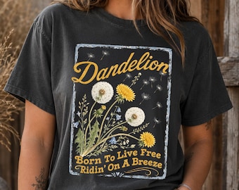 Dandelion Shirt, Country Music Graphic Shirt, Dandelion Lover Gift, Women Nature Shirt