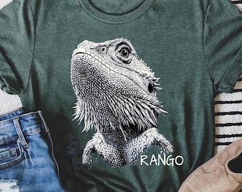 3つのエリマキトカゲのレトログラフィックTシャツ、ヴィンテージ