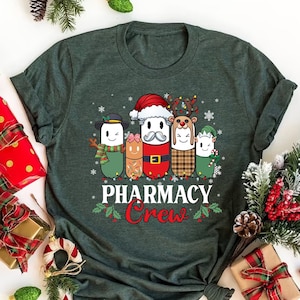 Pharmacy Crew Christmas T-Shirt: Holiday Squad Costume
