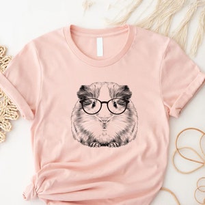 Hipster Guinea Pig Shirt, Cute Guinea Pig Wear Glasses Shirt, Nerd Guinea Pig Shirt, Pet Lover Shirts, Mothers Day Shirt, Mom Shirt