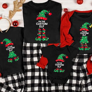 Custom Elf Family Christmas Shirt, I'm The Custom Elf, Christmas Gift, Funny Elf Shirt, Family Elf 2023 Shirt