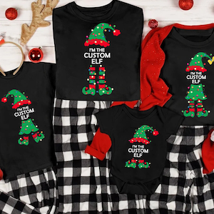 Custom Elf Family Christmas Shirt, I&#39;m The Custom Elf, Christmas Gift, Funny Elf Shirt, Family Elf 2023 Shirt