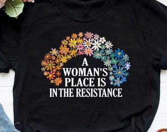Feminist Resistance Shirt: Floral Women&#39;s Rights Tee