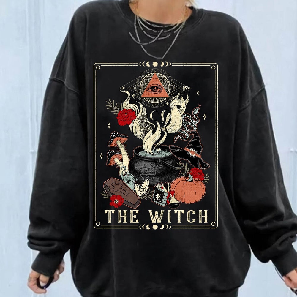 The Witch Tarot Card Shirt, Witch Halloween Shirt, Magical Wiccan Pagan Clothes