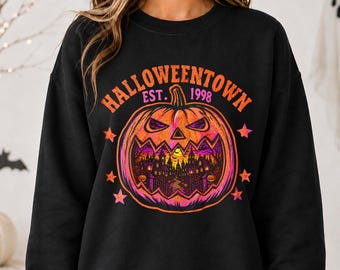 Halloweentown Pumpkin Shirt, Retro Spooky University Tee, 1998 Autumn Halloween  Gift