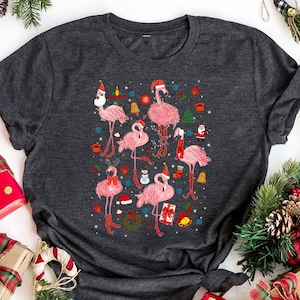 Christmas Flamingo Shirt, Flamingo Christmas Shirt, Cute Flamingo Christmas Shirt