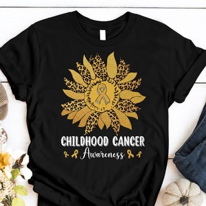 Childhood Cancer Awareness Sunflower Shirt: Warrior Support Tee