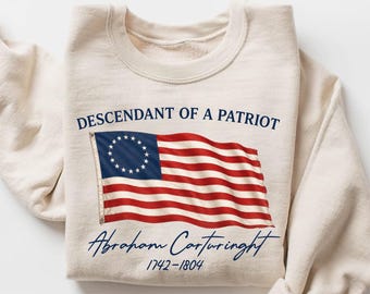 Custom Descendant Patriot Tee, Sons Daughters American Revolution Shirt
