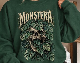 Retro Monstera Shirt,  Houseplant Graphic Tee, Botanical Gift for Gardeners Women Men