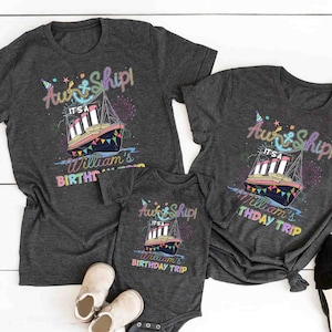 Aw Ship Birthday Trip Shirt: Family Cruise Shirts