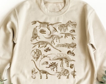 Vintage Dinosaur Skeleton Shirt: Dino Lover Gift